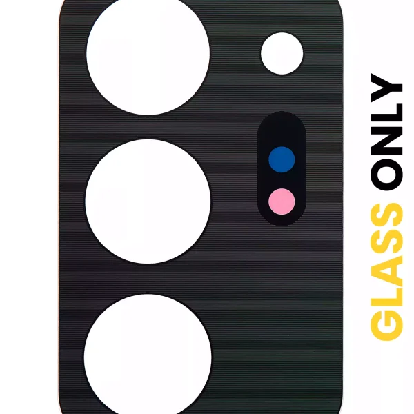 Arka Kamera Lensi (Sadece Cam) Yapışkanlı Samsung Galaxy Note 20 Ultra (Mystic Black)