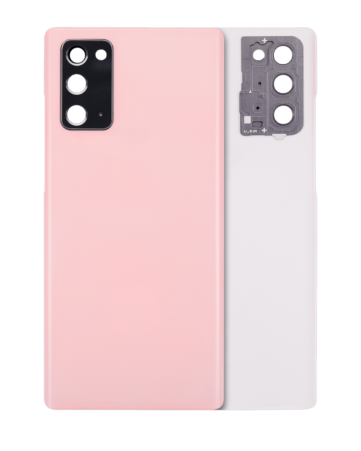Arka Kapak Cam Kamera Lensli Samsung Galaxy Note 20 5G  (Aura Pembe)