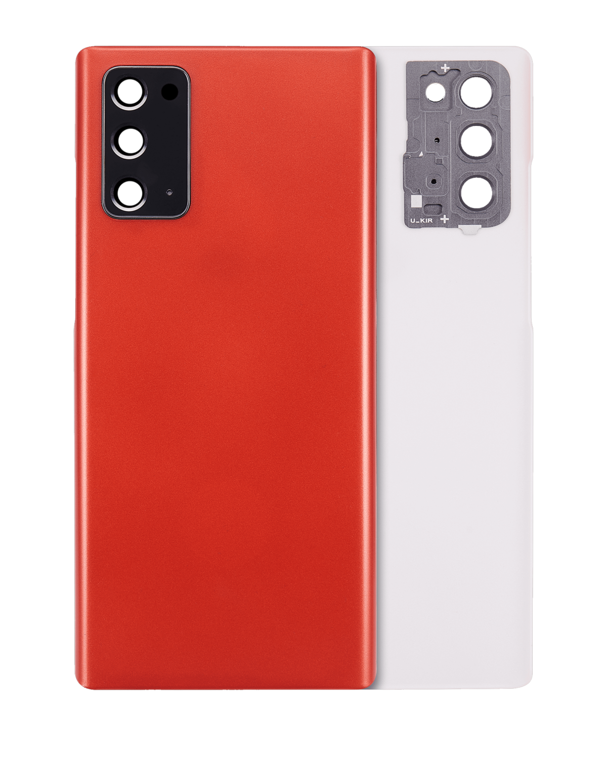 Arka Kapak Cam Kamera Lensli Samsung Galaxy Note 20 5G  (Mystic Red)