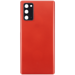 Arka Kapak Cam Kamera Lensli Samsung Galaxy Note 20 5G  (Mystic Red) - Görsel 3