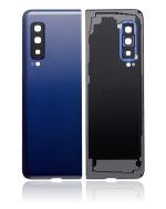 Arka Kapak Camı Kamera Lensiyle Samsung Galaxy Fold 4G Arka Kapak Camı Kamera Lensiyle  (F900) (Premium) (Astro Mavi) İle Uyumlu - Görsel 2