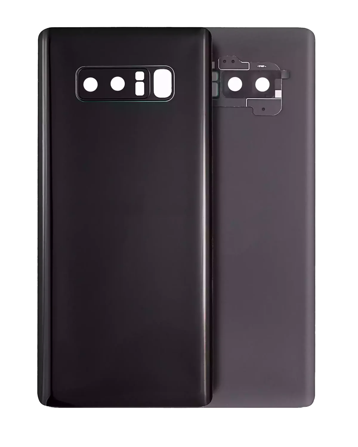 Arka Kapak Camı Kamera Lensiyle Samsung Galaxy Note 8 (Service Pack) (Gece ​​Yarısı Siyahı) İle Uyumlu