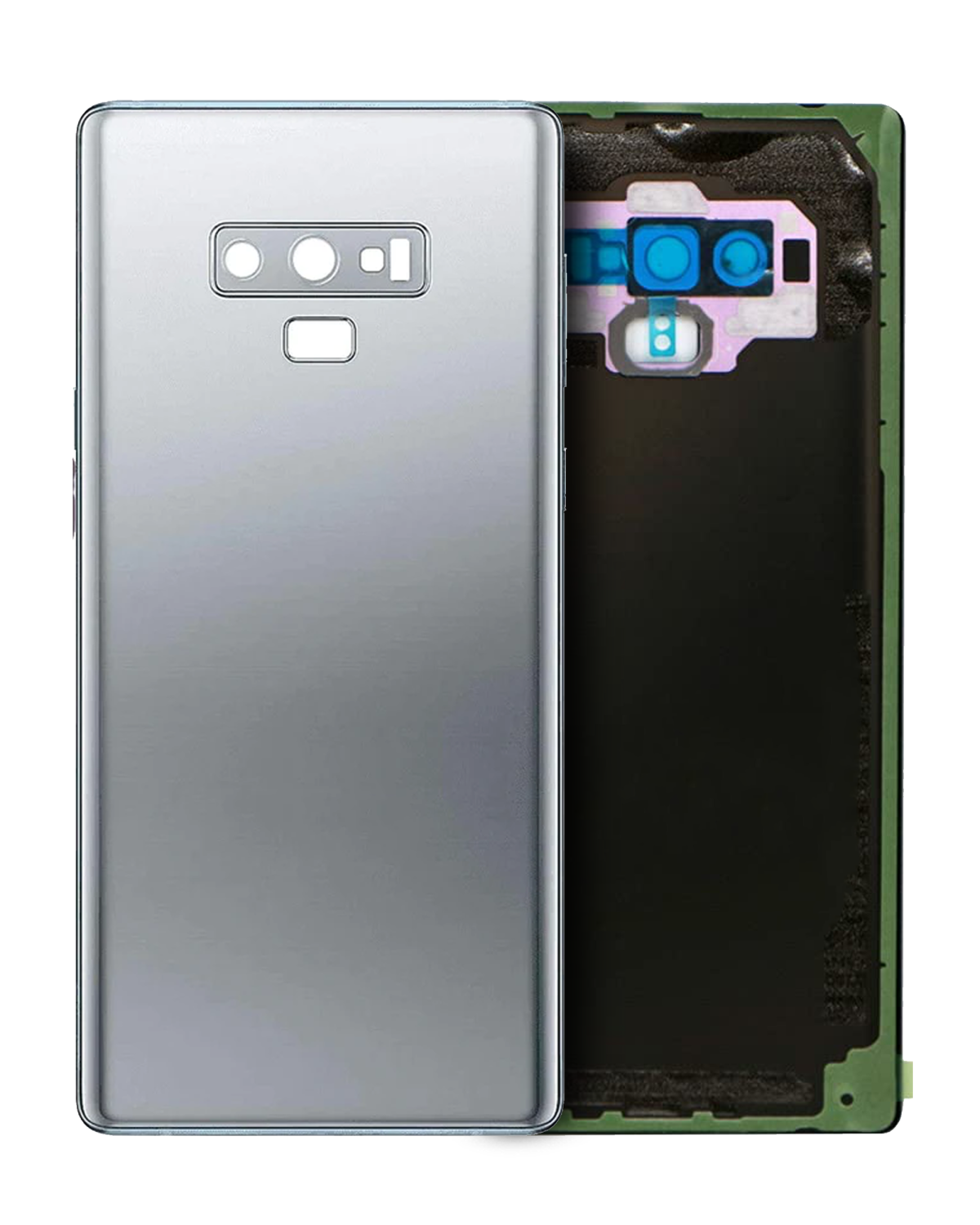 Samsung Galaxy Note 9 Arka Kapak Camı Kamera Lensiyle (Service Pack) (Bulut Gümüşü) - Görsel 5