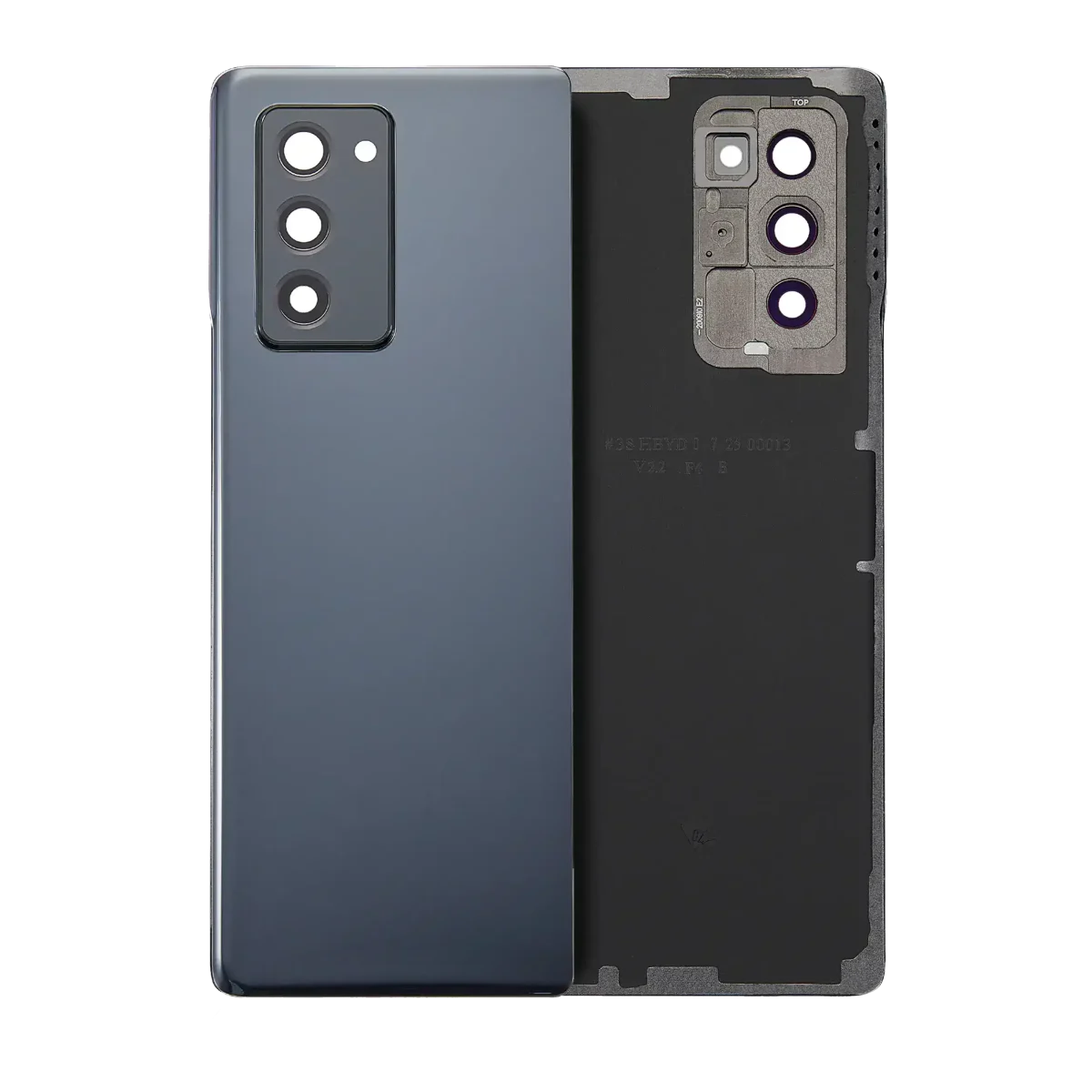 Arka Kapak Camı Kamera Lensiyle Samsung Galaxy Z Fold 2 5G (Servis Paketi) (Mystic Black)