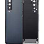 Arka Kapak Camı Kamera Lensiyle Uyumlu Samsung Galaxy Fold 4G (F900) (Premium) (Cosmos Siyah)