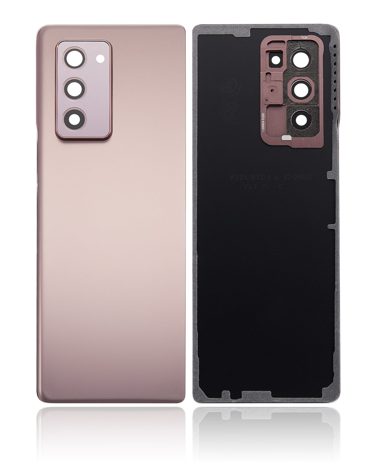 Arka Kapak Camı Kamera Lensiyle Uyumlu Samsung Galaxy Z Fold 2 5G Arka Kapak Camı Kamera Lensiyle  (Premium) (Mystic Bronze) - Görsel 2