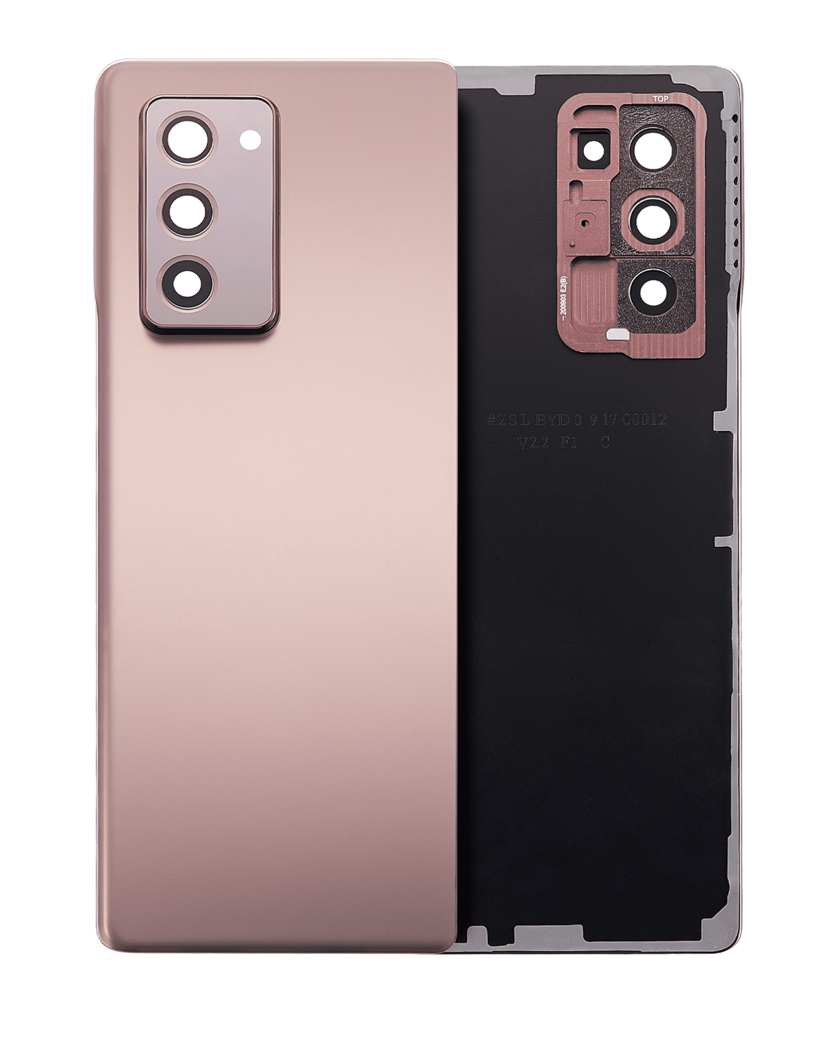 Arka Kapak Camı Kamera Lensiyle Uyumlu Samsung Galaxy Z Fold 2 5G (Premium) (Mystic Bronze)