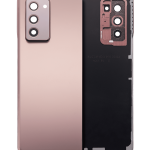 Arka Kapak Camı Kamera Lensiyle Uyumlu Samsung Galaxy Z Fold 2 5G (Premium) (Mystic Bronze)