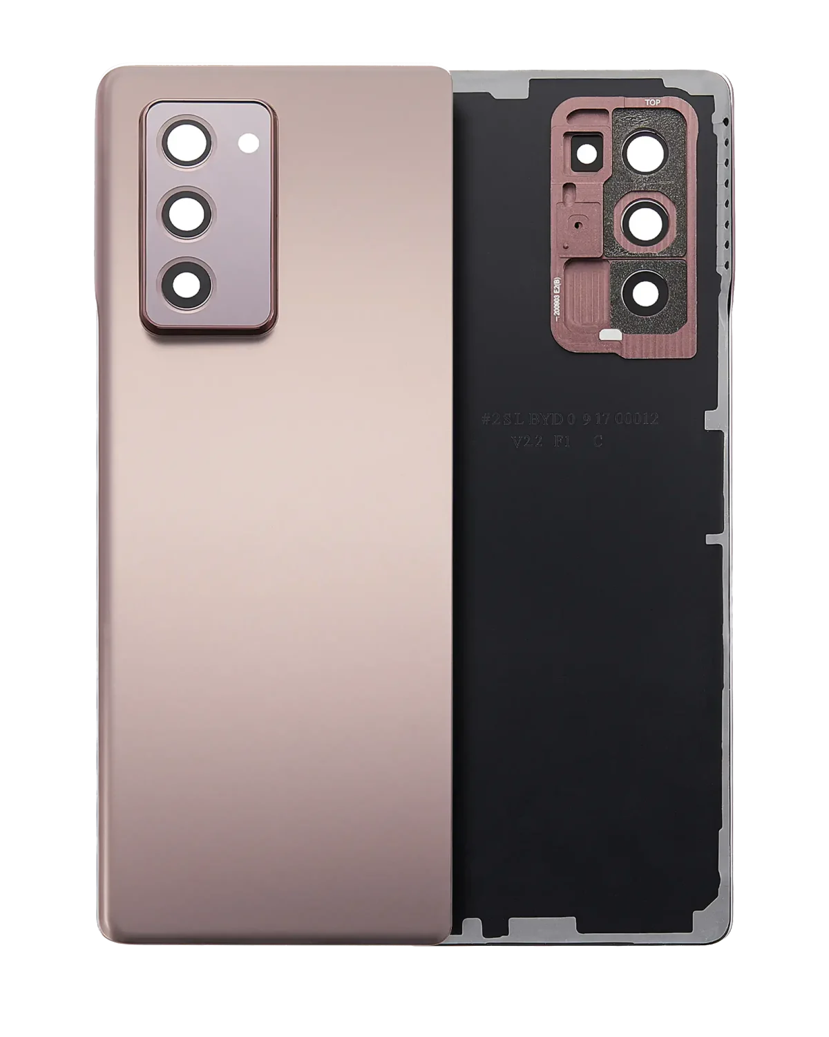Arka Kapak Camı Kamera Lensiyle Uyumlu Samsung Galaxy Z Fold 2 5G (Servis Paketi) (Mystic Bronze)