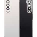 Arka Kapak Camı Kamera Lensiyle Uyumlu Samsung Galaxy Z Fold 3 5G (Premium) (Phantom Silver)