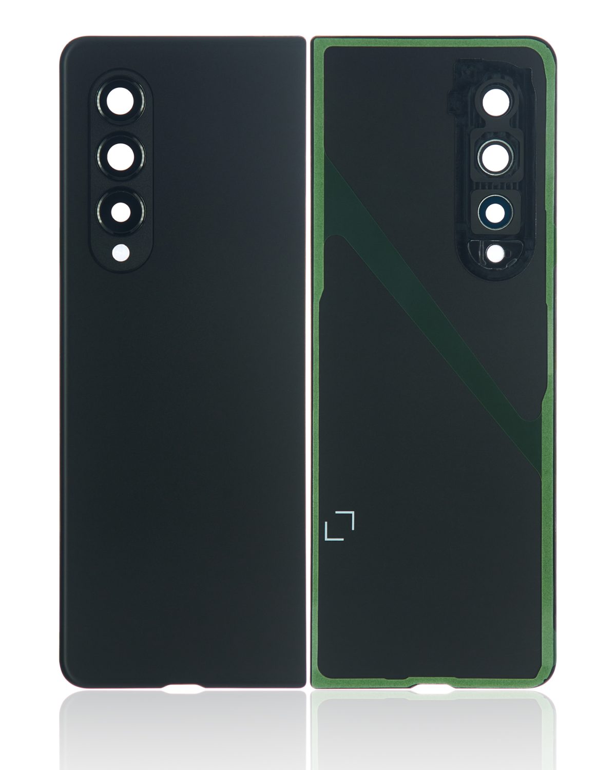 Arka Kapak Camı Kamera Lensiyle Uyumlu Samsung Galaxy Z Fold 3 5G Arka Kapak Camı Kamera Lensiyle (Premium) (Phantom Siyah) - Görsel 2