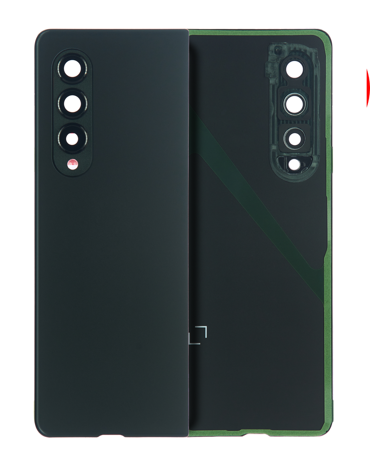Arka Kapak Camı Kamera Lensiyle Uyumlu Samsung Galaxy Z Fold 3 (Service Pack) (Phantom Green)