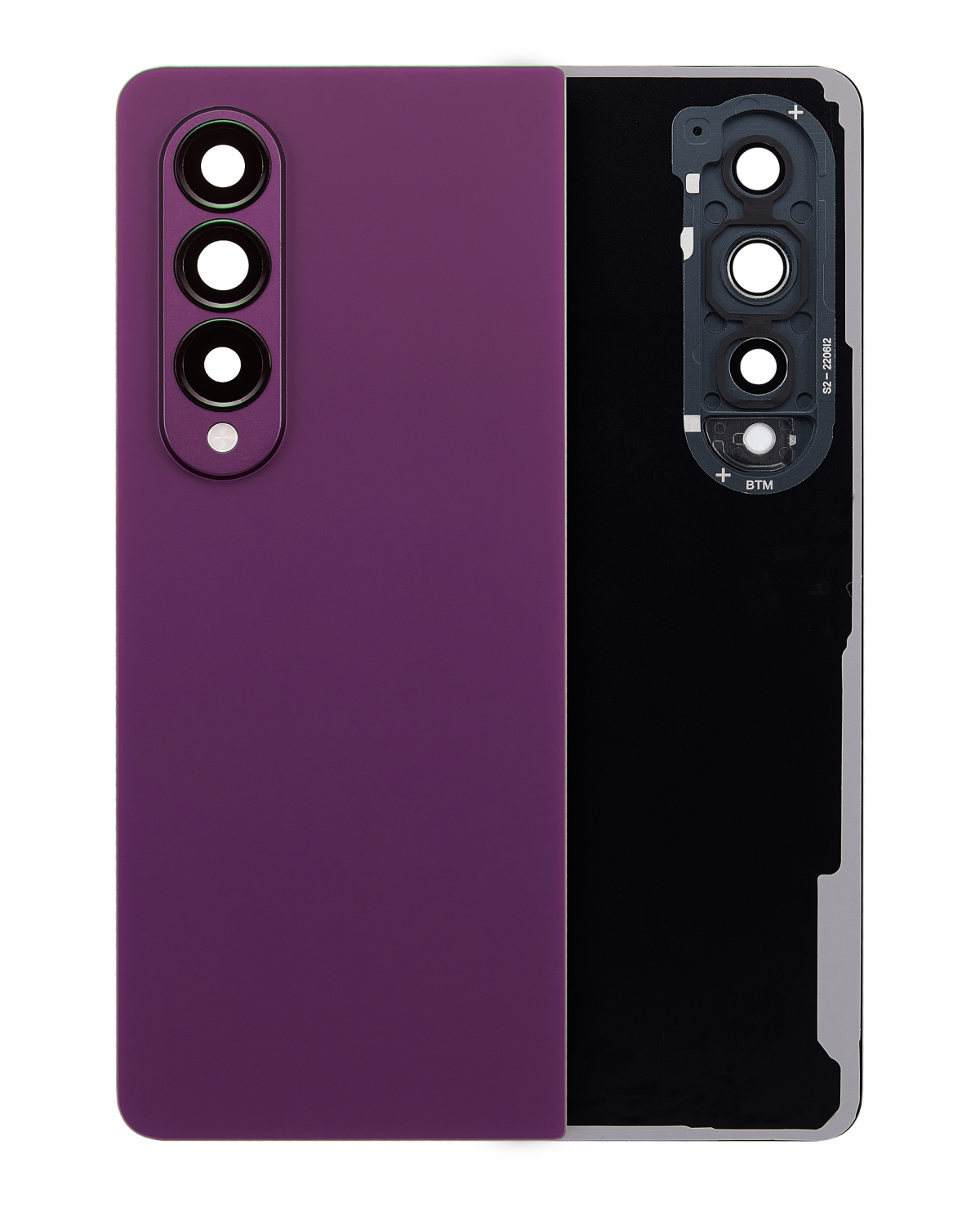 Arka Kapak Camı Kamera Lensiyle Uyumlu Samsung Galaxy Z Fold 4 (Service Pack) (Bordo)