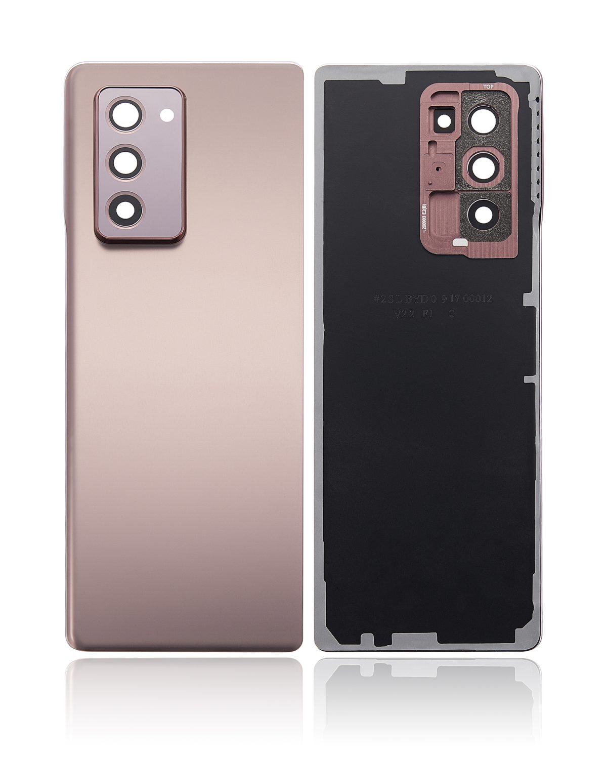 Arka Kapak Camı Kamera Lensli Samsung Galaxy Z Fold 2 5G Arka Kapak Camı Kamera Lensiyle  (Mystic Bronze) - Görsel 2