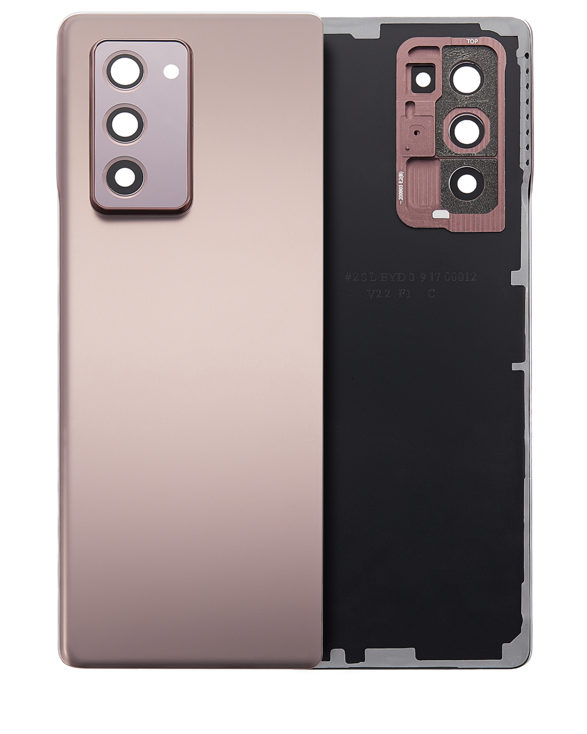 Arka Kapak Camı Kamera Lensli Samsung Galaxy Z Fold 2 5G  (Mystic Bronze)