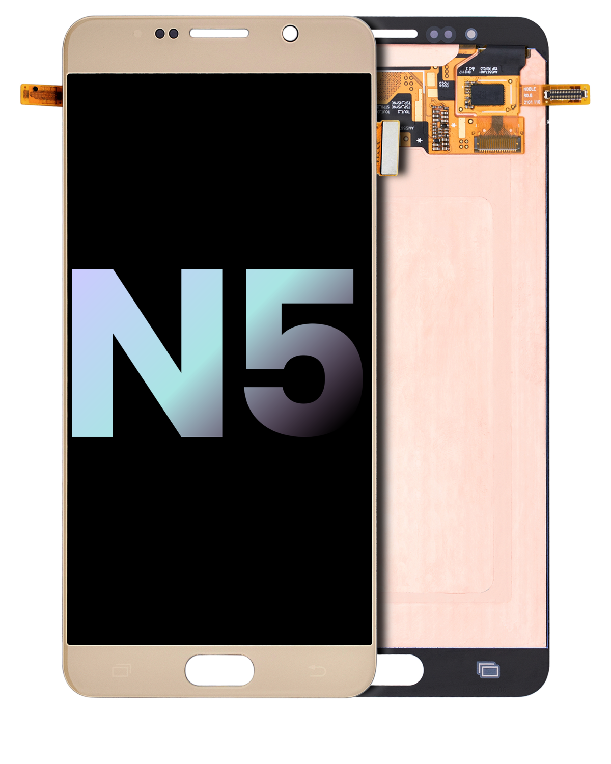 Çerçevesiz ekran Orijinal Ekranı Samsung Galaxy Note 5 (Service Pack) (Altın Platin)