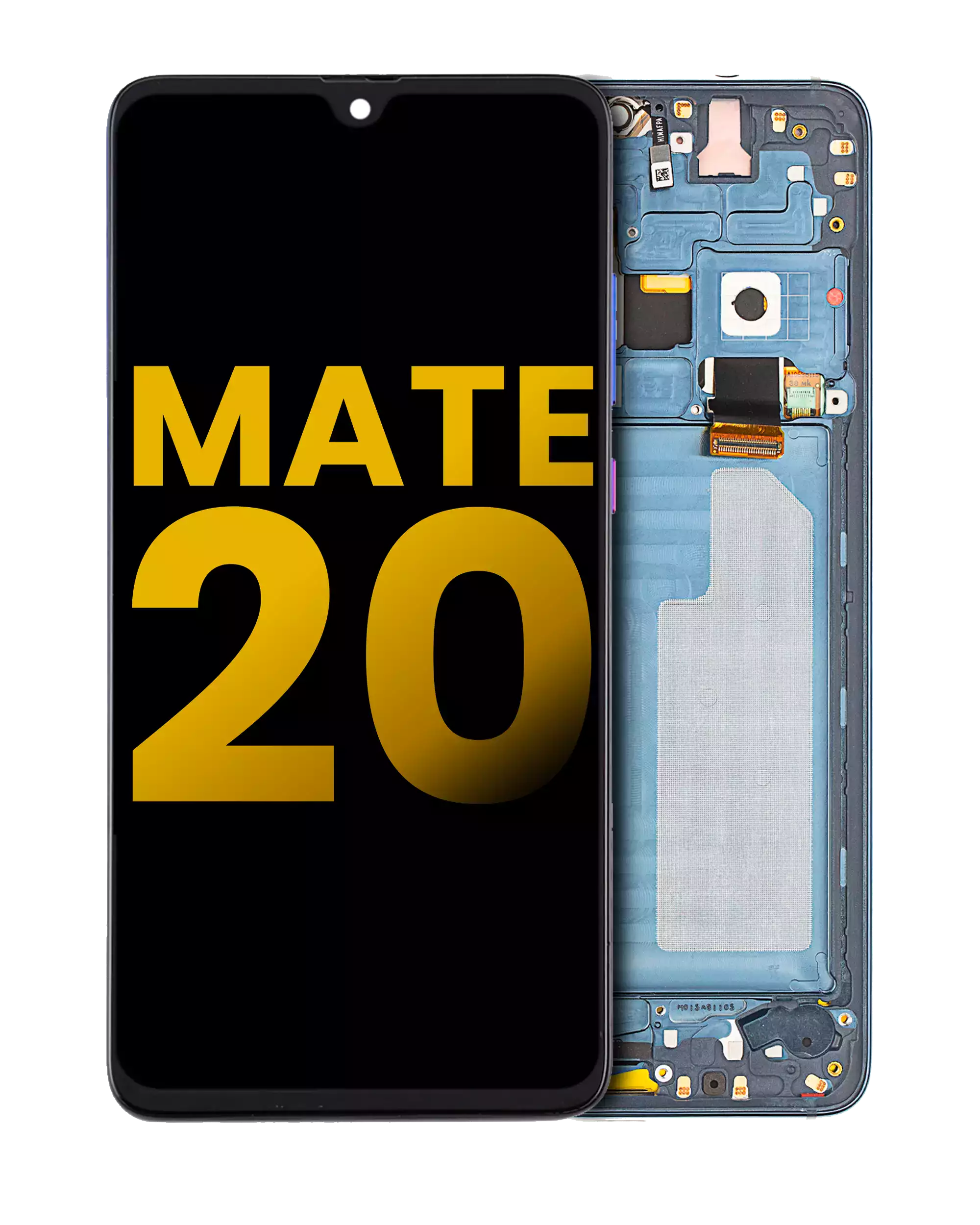 Huawei Mate 20 İle Uyumlu Ekran Dokunmatik %100 Orijinal (Gece ​​Yarısı Mavisi) Çerçeveli ekran