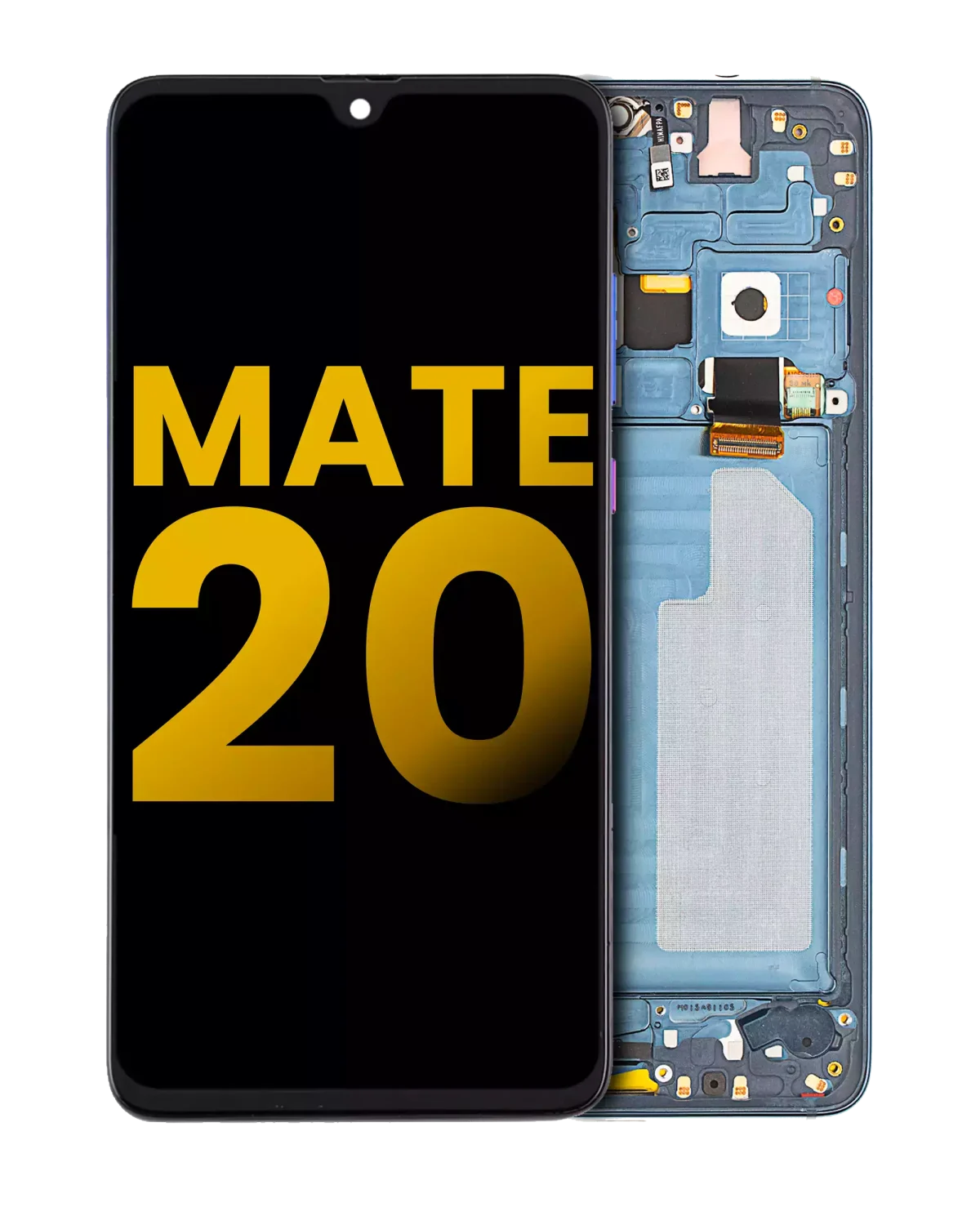 Huawei Mate 20 İle Uyumlu Ekran Dokunmatik %100 Orijinal (Gece ​​Yarısı Mavisi) Çerçeveli ekran
