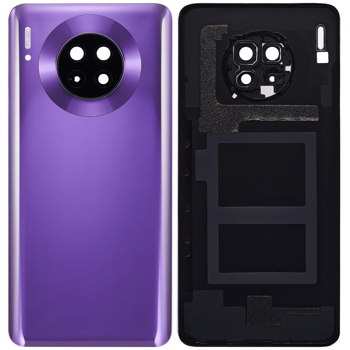 Huawei Mate 30 İle Uyumlu Arka Kapak Camı Kamera Lensli (Kozmik Mor) - Görsel 2