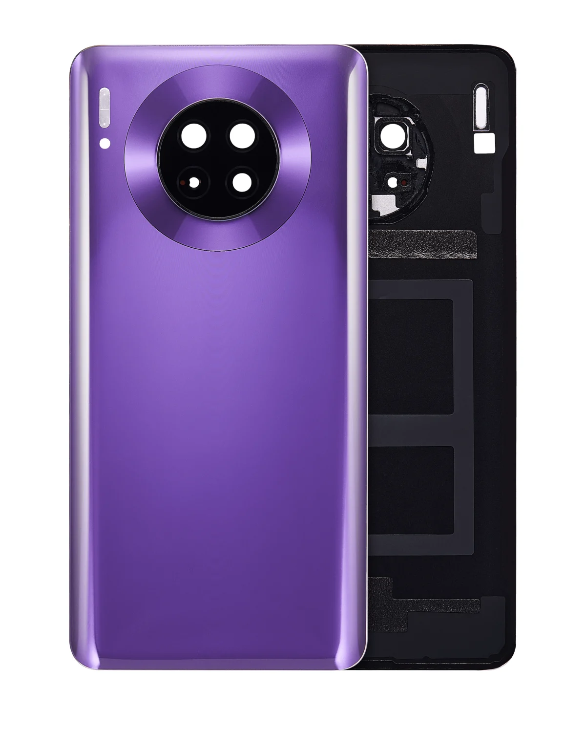 Huawei Mate 30 İle Uyumlu Arka Kapak Camı Kamera Lensli (Kozmik Mor) - Görsel 7