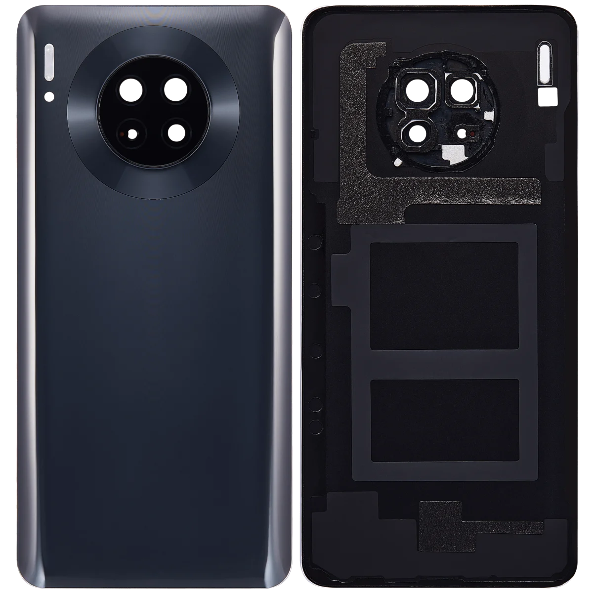 Huawei Mate 30 İle Uyumlu Arka Kapak Camı Kamera Lensli (Siyah) - Görsel 2