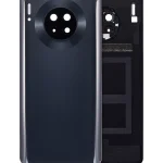 Huawei Mate 30 İle Uyumlu Arka Kapak Camı Kamera Lensli (Siyah)
