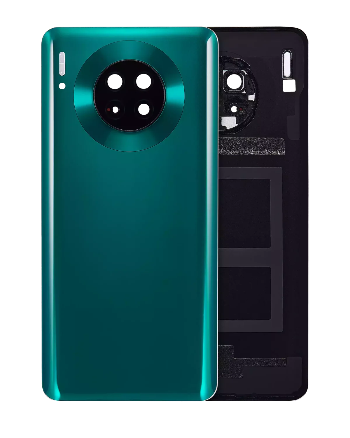 Huawei Mate 30 İle Uyumlu Arka Kapak Camı Kamera Lensli (Zümrüt Yeşili) - Görsel 7