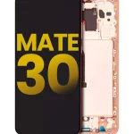 Huawei Mate 30 İle Uyumlu Ekran Dokunmatik %100 Orijinal (Turuncu) Çerçeveli ekran