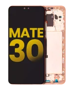 Huawei Mate 30 İle Uyumlu Ekran Dokunmatik %100 Orijinal (Turuncu) Çerçeveli ekran