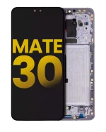 Huawei Mate 30 İle Uyumlu Ekran Dokunmatik Çerçeveli ekran %100 Orijinal  (Gümüş)