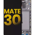 Huawei Mate 30 İle Uyumlu Ekran Dokunmatik Çerçeveli ekran %100 Orijinal (Siyah)