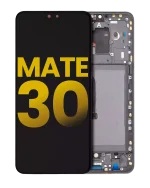 Huawei Mate 30 İle Uyumlu Ekran Dokunmatik Çerçeveli ekran %100 Orijinal (Siyah)
