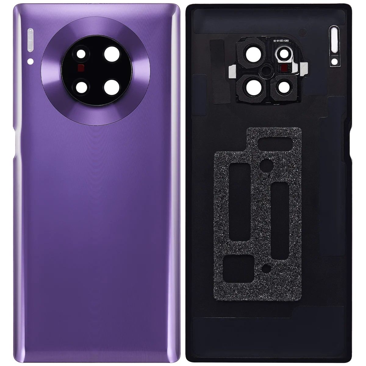 Huawei Mate 30 Pro İle Uyumlu Arka Kapak Camı Kamera Lensli (Kozmik Mor) - Görsel 2