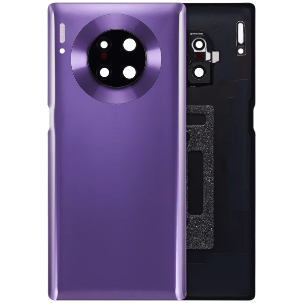 Huawei Mate 30 Pro İle Uyumlu Arka Kapak Camı Kamera Lensli (Kozmik Mor)