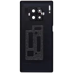 Huawei Mate 30 Pro İle Uyumlu Arka Kapak Camı Kamera Lensli (Siyah) - Görsel 4