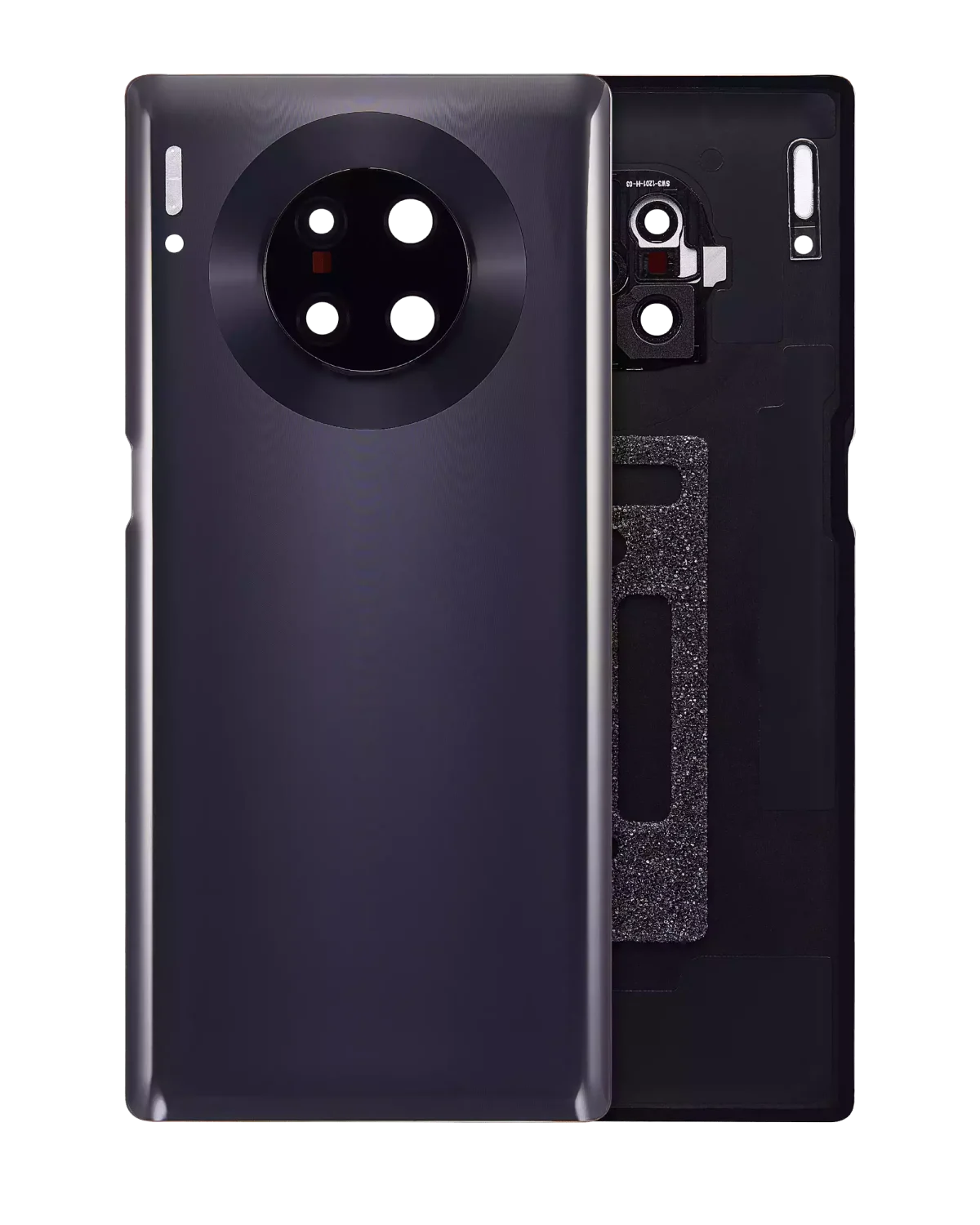 Huawei Mate 30 Pro İle Uyumlu Arka Kapak Camı Kamera Lensli (Siyah) - Görsel 7