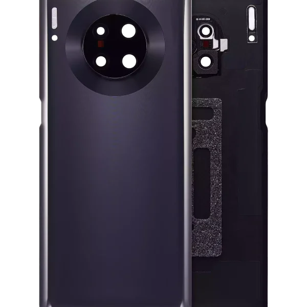 Huawei Mate 30 Pro İle Uyumlu Arka Kapak Camı Kamera Lensli (Siyah)