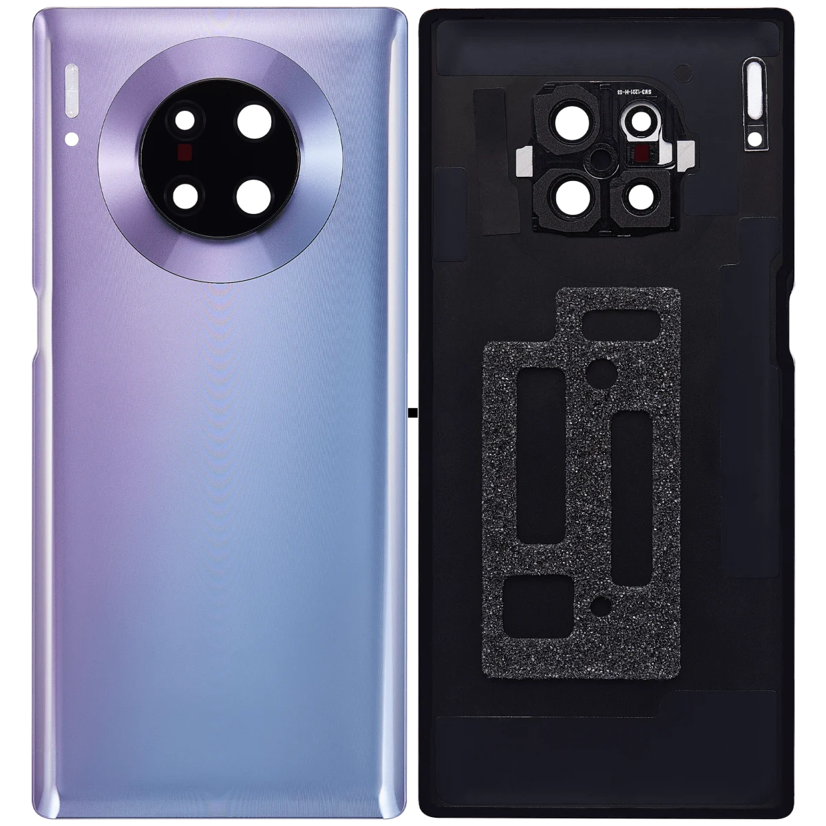 Huawei Mate 30 Pro İle Uyumlu Arka Kapak Camı Kamera Lensli (Uzay Gümüşü) - Görsel 2