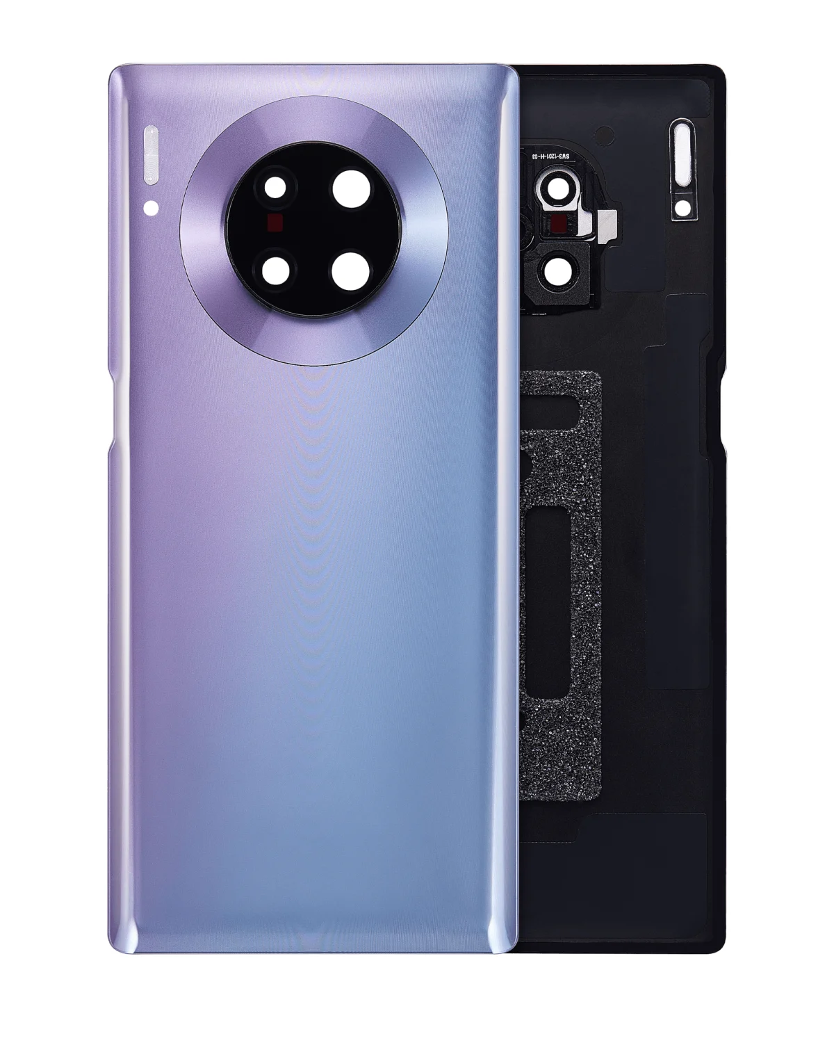 Huawei Mate 30 Pro İle Uyumlu Arka Kapak Camı Kamera Lensli (Uzay Gümüşü)