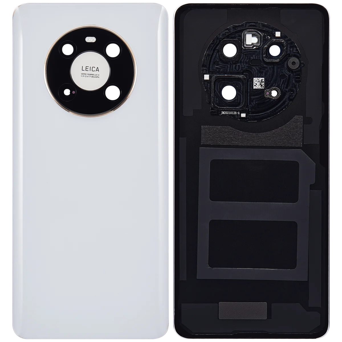 Huawei Mate 40 İle Uyumlu Arka Kapak Camı Kamera Lensli (Beyaz) - Görsel 2