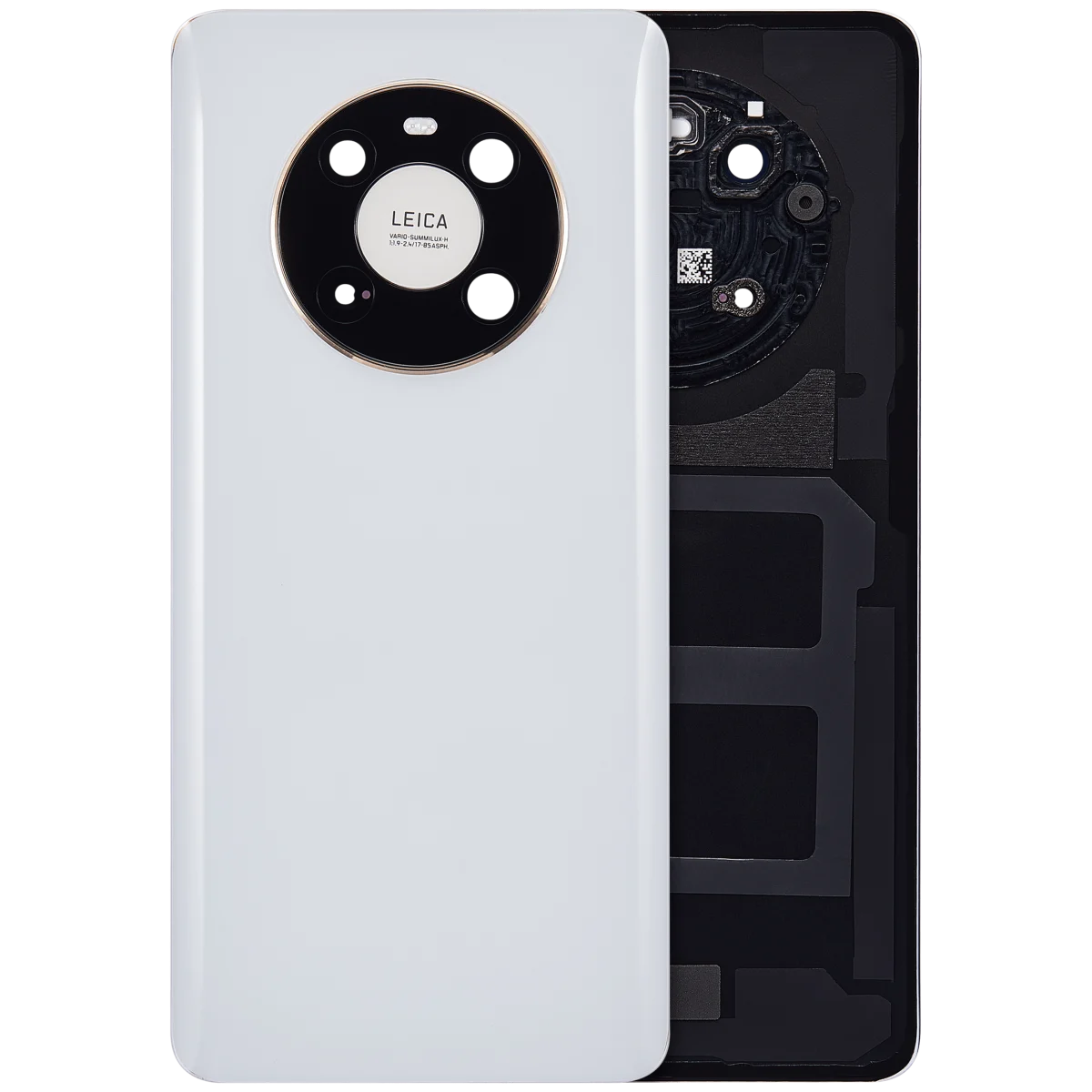 Huawei Mate 40 İle Uyumlu Arka Kapak Camı Kamera Lensli (Beyaz) - Görsel 3