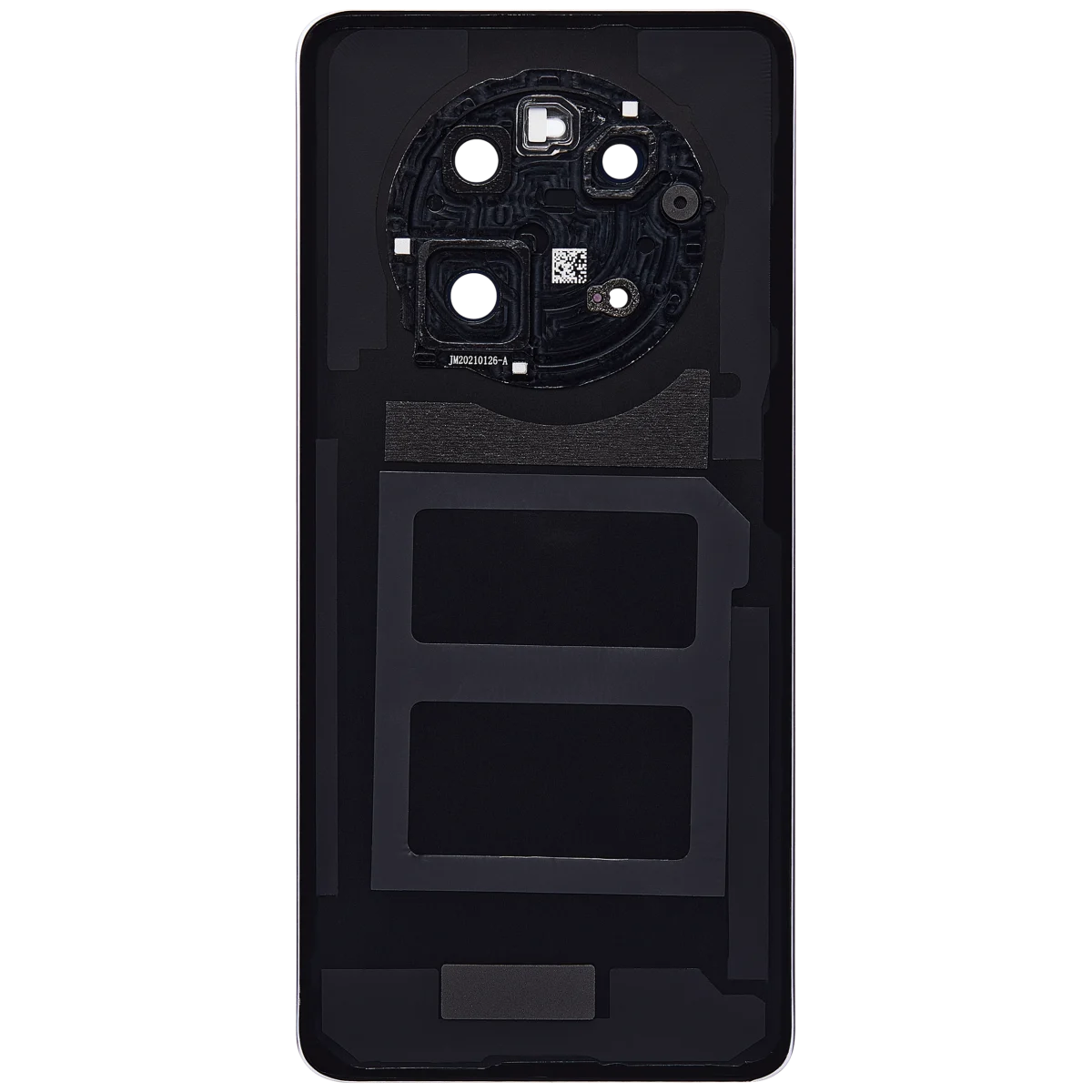 Huawei Mate 40 İle Uyumlu Arka Kapak Camı Kamera Lensli (Beyaz) - Görsel 5