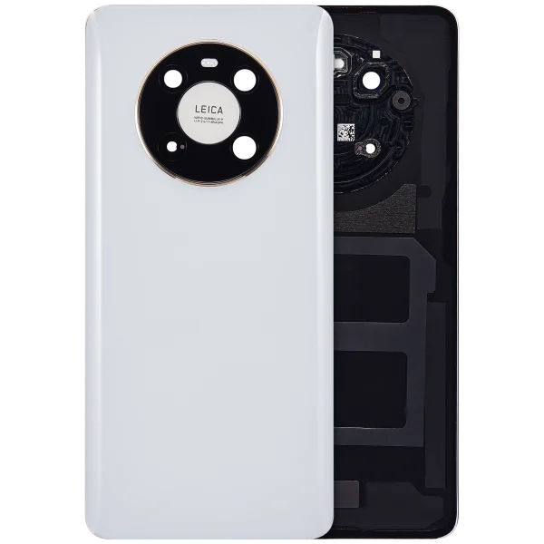 Huawei Mate 40 İle Uyumlu Arka Kapak Camı Kamera Lensli (Beyaz)