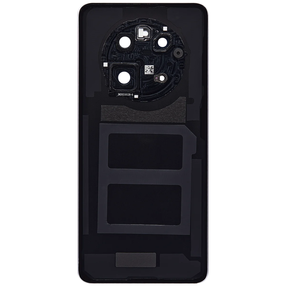 Huawei Mate 40 İle Uyumlu Arka Kapak Camı Kamera Lensli (Siyah) - Görsel 4