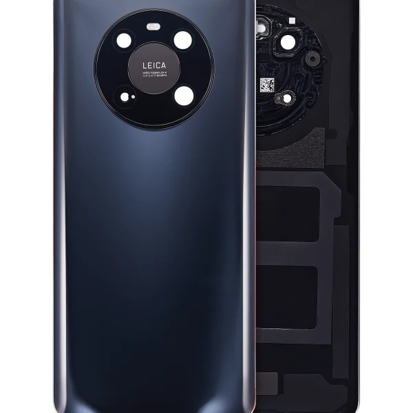 Huawei Mate 40 İle Uyumlu Arka Kapak Camı Kamera Lensli (Siyah)