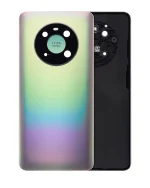 Huawei Mate 40 İle Uyumlu Kamera Lensli Arka Kapak Cam İle Uyumlu ı (Gümüş)