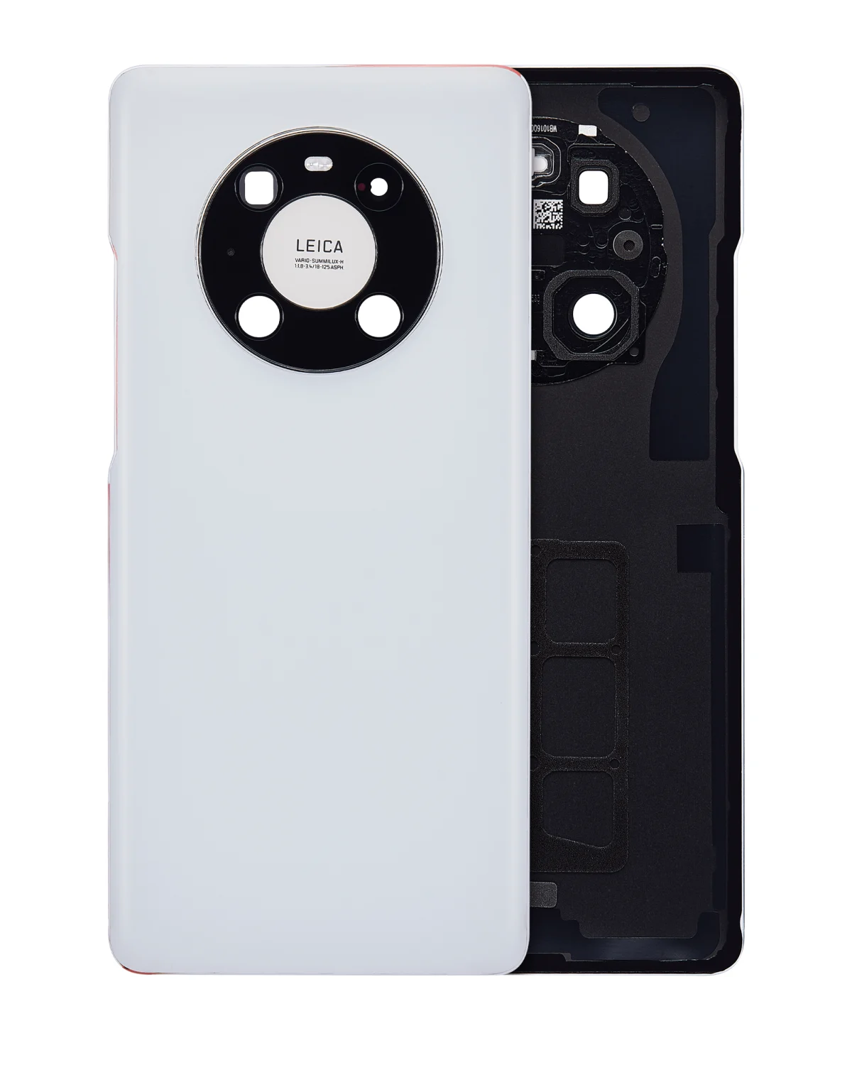 Huawei Mate 40 Pro İle Uyumlu Arka Kapak Camı Kamera Lensli (Mat Beyaz)