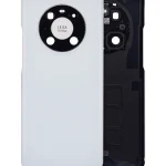 Huawei Mate 40 Pro İle Uyumlu Arka Kapak Camı Kamera Lensli (Mat Beyaz)