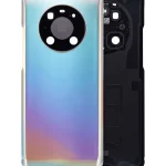 Huawei Mate 40 Pro İle Uyumlu Arka Kapak Camı Kamera Lensli (Mystic Silver)