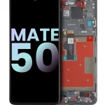 Huawei Mate 50 İle Uyumlu Ekran Dokunmatik (Orijinal OEM) Çerçeveli ekran (Siyah)